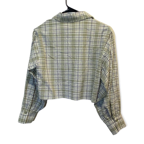 SANS SOUCI Plaid Green Plaid Blazer Size XS - Picture 3 of 8
